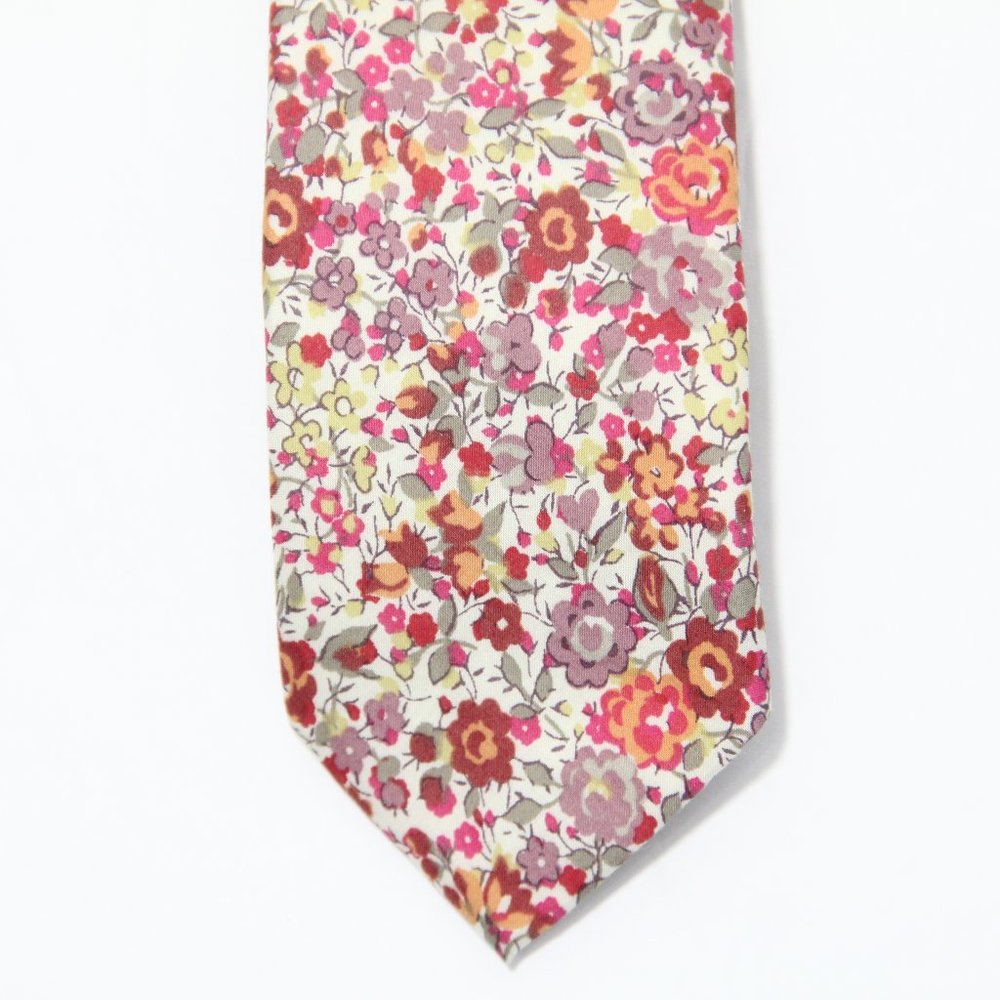 Express Skinny Tie Liberty Fabric Mens Floral prep - Picture 2 of 8